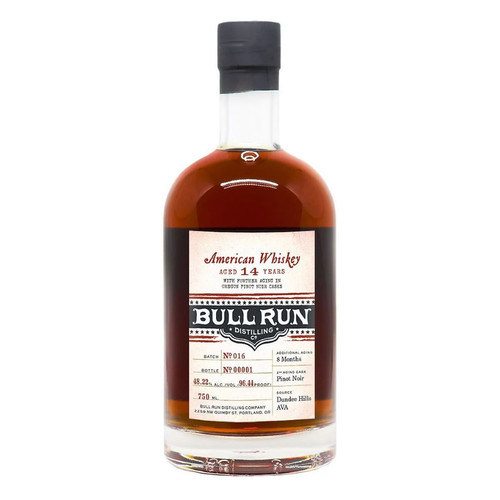Product image for Bull Run Pinot Noir Finished American Whiskey 100 Proof NV 750ml