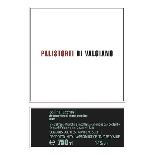 Product image for Tenuta di Valgiano Palistorti Colline Lucchesi 2022 750ml Product image for Tenuta di Valgiano Palistorti Colline Lucchesi 2022 750ml