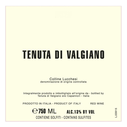 Product image for Tenuta di Valgiano Colline Lucchesi Rosso 2018 750ml Product image for Tenuta di Valgiano Colline Lucchesi Rosso 2018 750ml