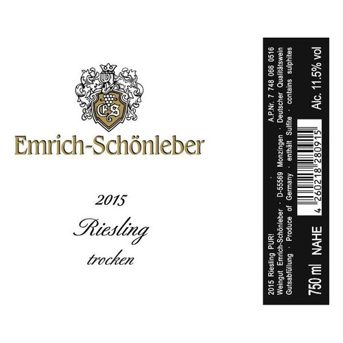 Product image for Emrich-Schonleber Nahe Riesling Trocken 2024 750ml