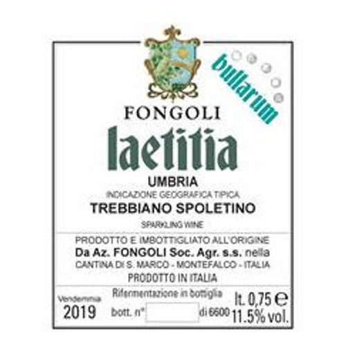 Product image for Fongoli Umbria Sparkling Trebbiano Spoletino Laetitia Bullarum 2021 750ml