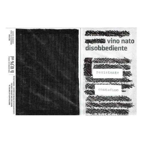 Product image for Monte dall'Ora Vino Nato Disobbediente Resistente Contadino 2023 1L Product image for Monte dall'Ora Vino Nato Disobbediente Resistente Contadino 2023 1L