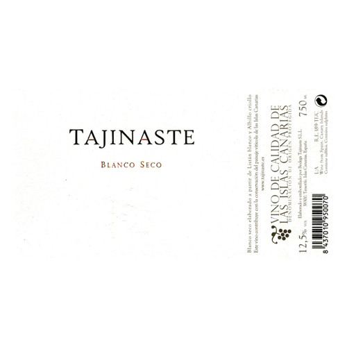 Product image for Bodega Tajinaste Las Islas Canarias Blanco Seco 2024 750ml