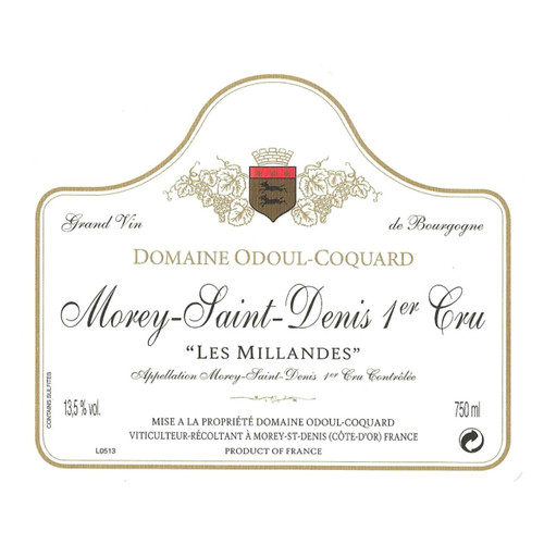 Product image for Domaine Odoul-Coquard Morey-Saint-Denis 1er Cru Les Millandes 2022 750ml