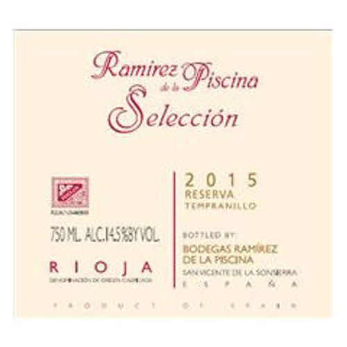 Product image for Ramirez de la Piscina Rioja Seleccion Reserva 2019 750ml