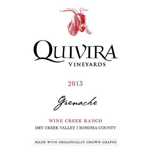 Product image for Quivira Vineyards Grenache Wine Creek Ranch Dry Creek Valley 2021 750ml