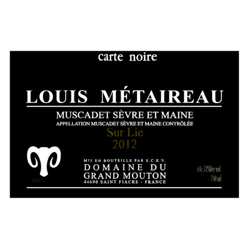Product image for Louis Metaireau Muscadet Sevre-et-Maine Sur Lie Carte Noir 2023 750ml