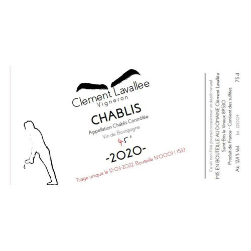 Product image for Vigneron Clement Lavallee Chablis 45deg 2022 750ml