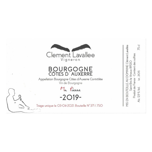 Product image for Vigneron Clement Lavallee Bourgogne Cotes d'Auxerre Ma Pierre Rouge 2022 750ml