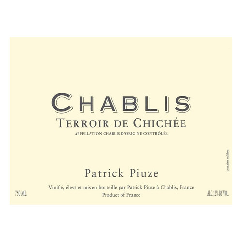 Product image for Patrick Piuze Chablis Terroir De Chichee 2024 750ml