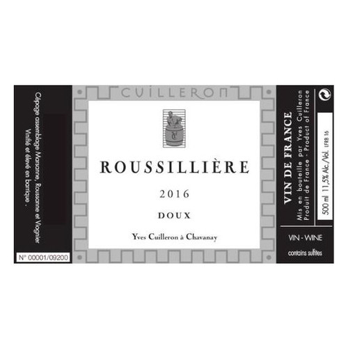 Product image for Yves Cuilleron Roussilliere Doux 2016 500ml
