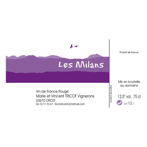 Product image for Vincent Tricot Les Milans 2024 750ml