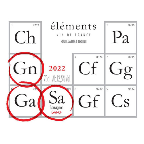 Product image for Elements Guillaume Noire Gn Ga Sa 2022 750ml