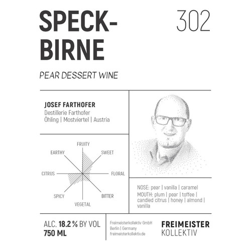 Product image for Freimeister Kollektiv Speckbirne 302 Pear Dessert Wine NV 750ml