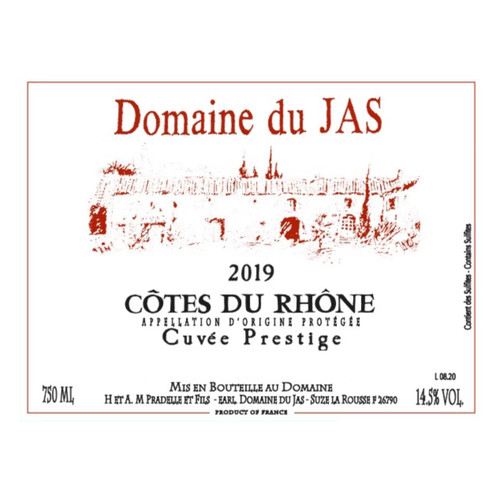 Product image for Domaine du Jas Cotes du Rhone Cuvee Prestige 2023 750ml