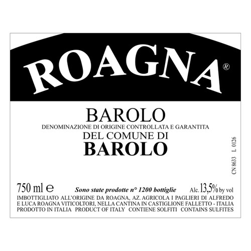 Product image for Roagna Barolo Del Comune Di Barolo 2019 1.5L