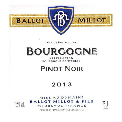 Product image for Ballot Millot Bourgogne Pinot Noir 2023 750ml