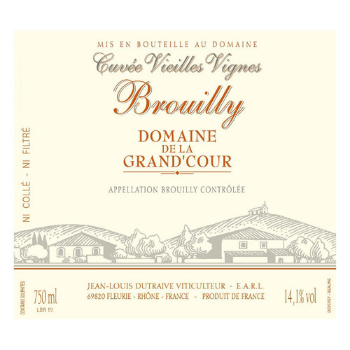Product image for Domaine de la Grand'Cour (Jean Louis Dutraive) Brouilly Cuvee Viellies Vignes 2023 750ml