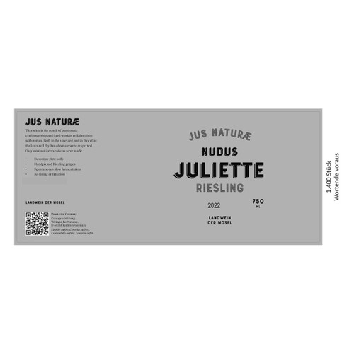 Product image for Weingut Jus Naturae Mosel Riesling Nudus Juliette 2021 750ml