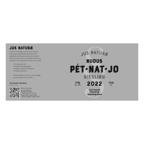 Product image for Weingut Jus Naturae Mosel Riesling Nudus Pet-Nat-Jo 2022 750ml