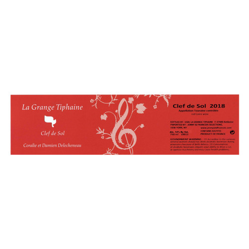 Product image for La Grange Tiphaine Touraine Clef De Sol Rouge 2023 750ml