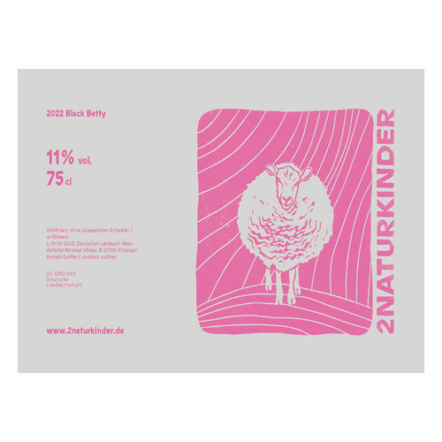Product image for 2Naturkinder Black Betty 2022 750ml