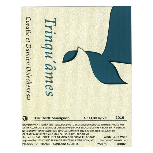 Product image for Coralie et Damien Delecheneau Touraine Sauvignon Trinqu'ames 2024 750ml