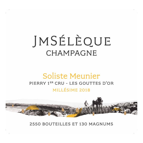 Product image for JM Seleque Champagne Brut Soliste Meunier Pierry 1er Cru Les Gouttes d'Or 2019 750ml