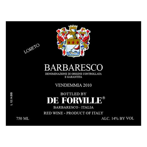 DeForville Barbaresco Vigneto Loreto 2022 750ml