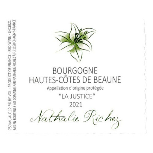 Nathalie Richez Hautes Cotes de Beaune Rouge La Justice 2023 750ml