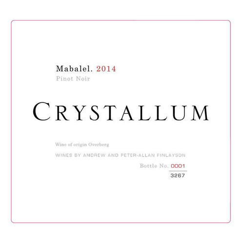 Product image for Crystallum Wines Pinot Noir Mabalel Overberg 2023 750ml