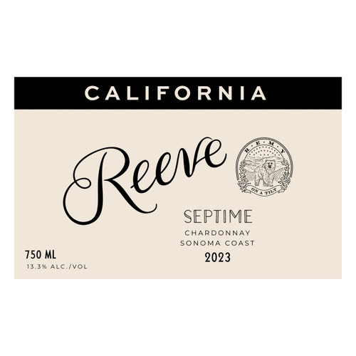 Product image for Reeve Chardonnay Septime Sonoma Coast 2023 750ml