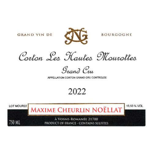 Product image for Maxime Cheurlin Noellat Corton Grand Cru Les Hautes Mourottes 2022 750ml