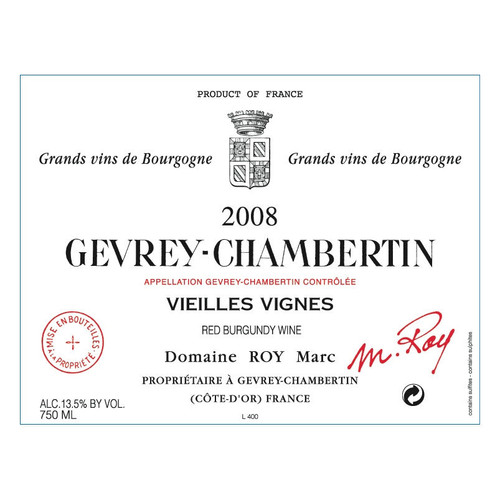 Product image for Domaine Marc Roy Gevrey-Chambertin Vieilles Vignes 2022 750ml