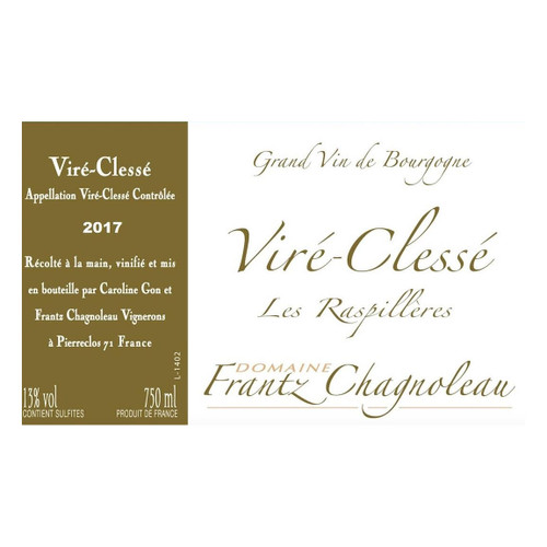 Product image for Domaine Frantz Chagnoleau Vire-Clesse Les Raspilleres 2023 750ml