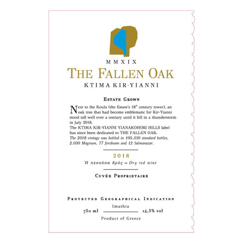 Product image for Kir Yianni Imathia The Fallen Oak 2021 750ml