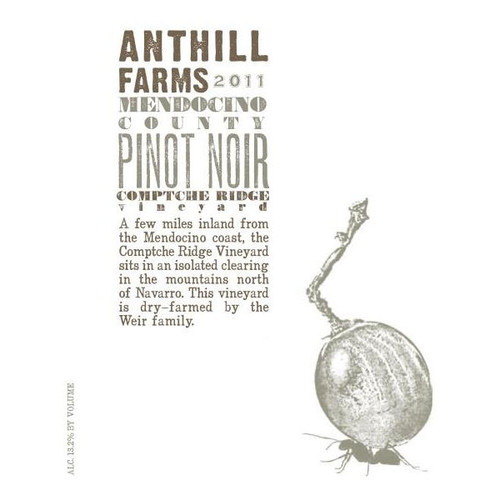 Product image for Anthill Farms Pinot Noir Comptche Ridge Vineyard Mendocino County 2022 750ml