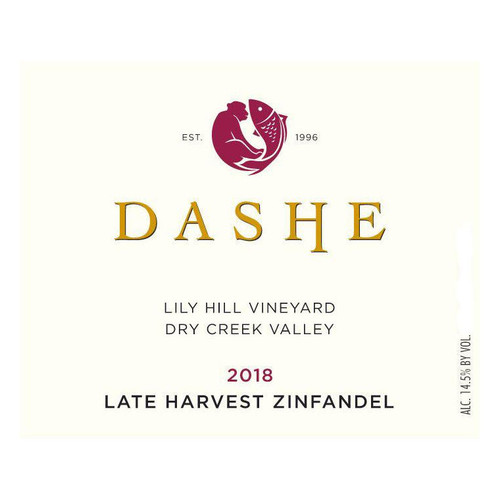 Product image for Dashe Cellars Zinfandel Late Harvest Lily Hill Vineyard Dry Creek Valley 2019 375ml