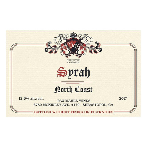 Product image for Pax Mahle Wines Syrah North Coast 2023 750ml