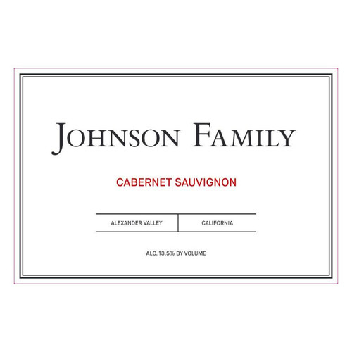 Product image for Johnson Family Cabernet Sauvignon Sonoma County 2022 750ml