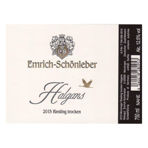 Product image for Emrich-Schonleber Nahe Riesling Trocken Halgans 2024 750ml