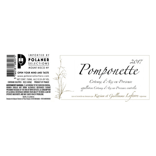 Product image for Domaine de Sulauze Coteaux d'Aix-en-Provence Pomponette Rouge 2024 750ml