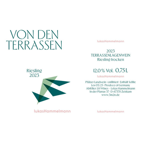 Product image for Lukas Hammelmann Riesling Von Den Terrassen Trocken 2023 750ml