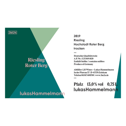 Product image for Lukas Hammelmann Riesling Hochstadt Roter Berg Trocken 2023 750ml