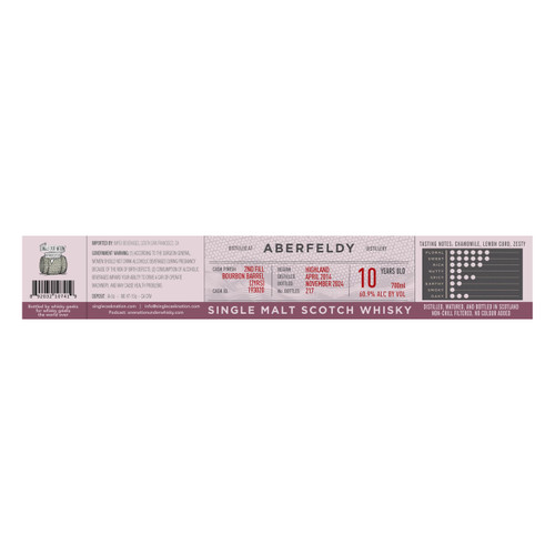 Product image for Single Cask Nation 10 Years Old 2014 Cask #193020 Aberfeldy 2nd Fill Bourbon Barrel Single Malt Scotch Whisky 2014 750ml