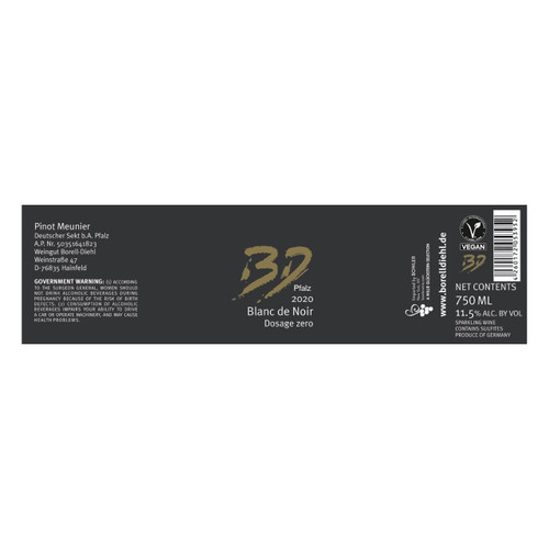Product image for Borell Diehl Pfalz Sparkling Pinot Meunier Dosage Zero Blanc De Noir 2021 750ml