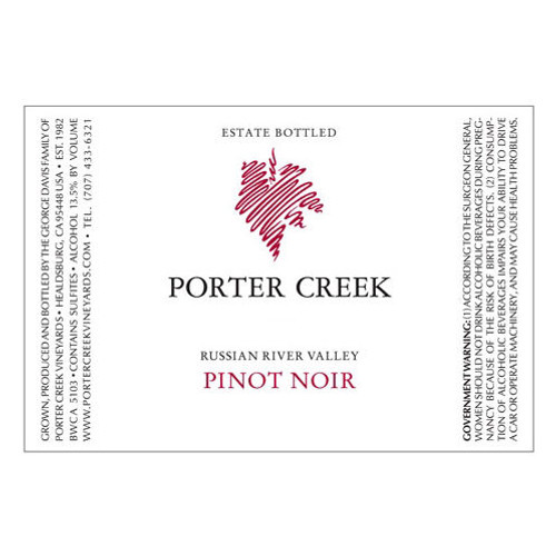 Product image for Porter Creek Estate Pinot Noir 2021 750ml