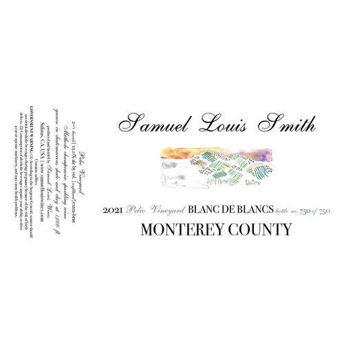 Product image for Samuel Louis Smith Blanc De Blancs Pelio Vineyard Methode Champenoise Monterey County 2021 750ml