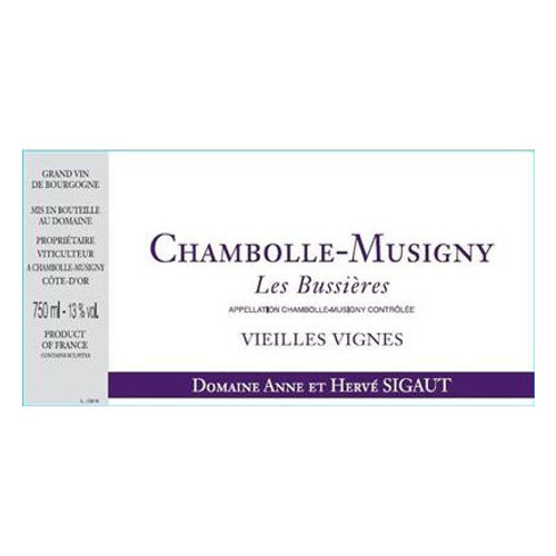 Product image for Anne & Herve Sigaut Chambolle-Musigny Les Bussieres Vieilles Vignes 2023 375ml