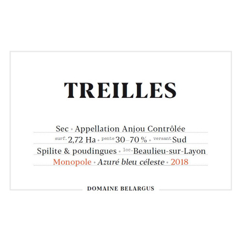 Product image for Domaine Belargus Anjou Treilles Sec Monopole 2021 750ml Product image for Domaine Belargus Anjou Treilles Sec Monopole 2021 750ml